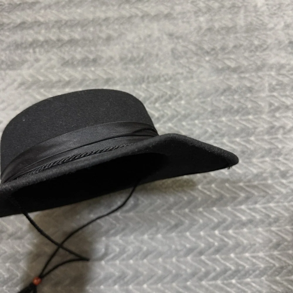 Vintage Bollman Hat Co Black Wool Felt Made In USA WPL 5923